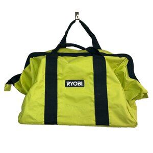 SET OF 2 RYOBI Green Wide Mouth Collapsible Contractor Tool Bags Tool Bag Canvas